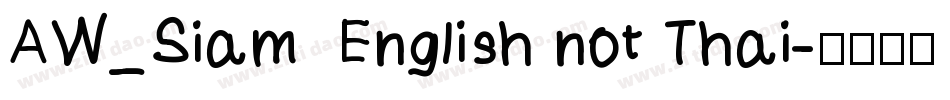 AW_Siam  English not Thai字体转换